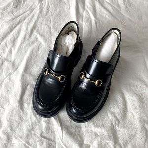 NIB Authentic Gucci Girl Black Leather Horsebit Harald Ankle Boots